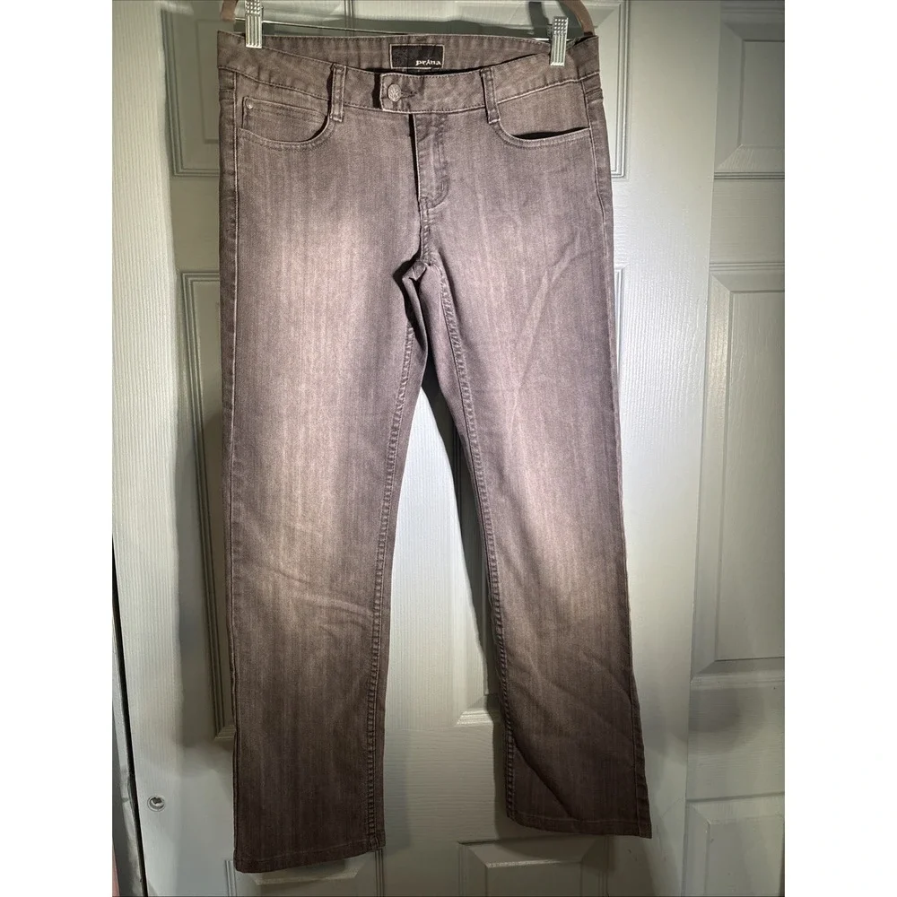 PrAna Jeans Womens 4 Dove Gray Straight Leg Stretch. Inseam 30